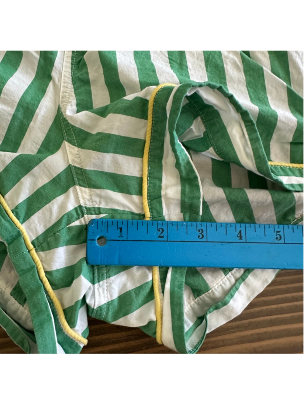 J.Crew Pajama Shorts Womens Large Green White Stripe Cotton Sleep Shorts - Picture 6 of 6